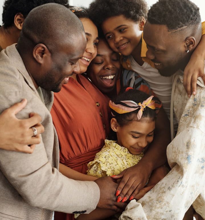 family hugging