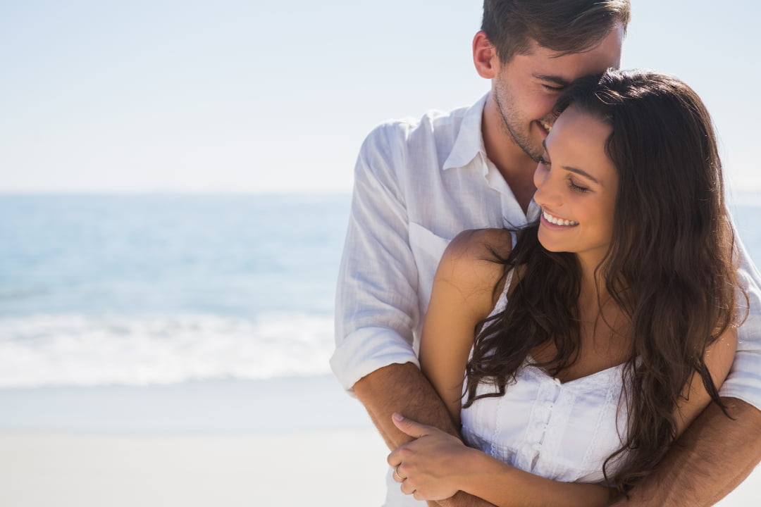 a couple on the beach